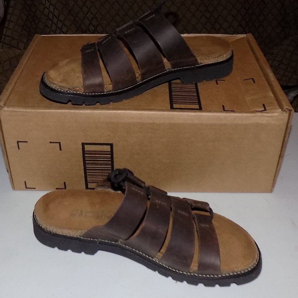 Naot Lace brown buffalo leather EU38 US7 - Picture 5 of 11